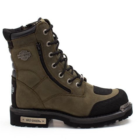 Harley Davidson Riddick Erkek Olive Deri Bot