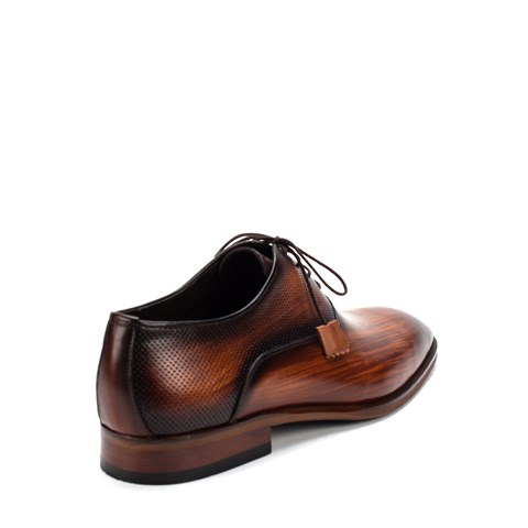 Erkek Taba Bağcıklı Deri Klasik Ayakkabı