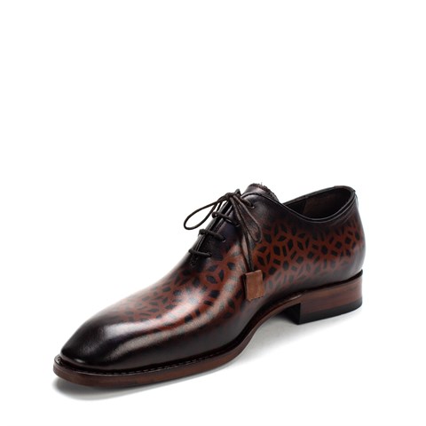 Erkek Kahverengi Bağcıklı Deri Klasik Ayakkabı