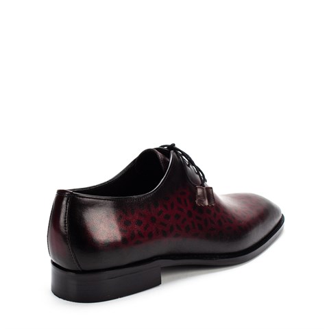 Erkek Bordo Bağcıklı Deri Klasik Ayakkabı