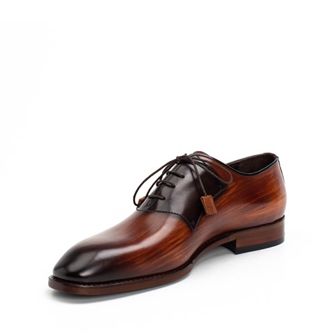 Erkek Taba Bağcıklı Deri Klasik Ayakkabı