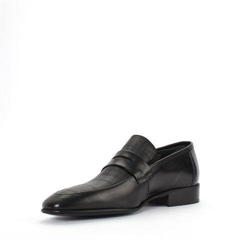 Erkek Siyah Deri Loafer