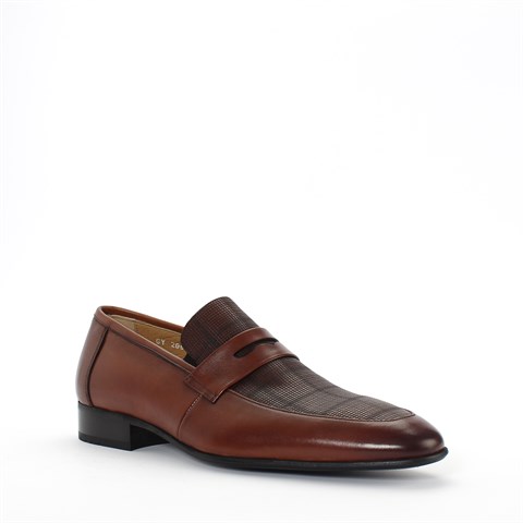 Erkek Taba Deri Loafer