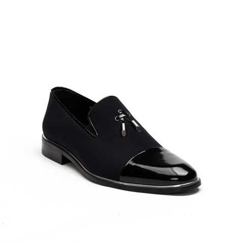 Erkek Siyah Saten Klasik Ayakkabı