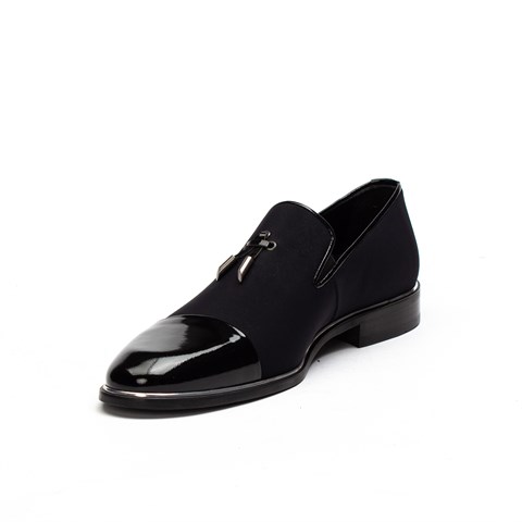 Erkek Siyah Saten Klasik Ayakkabı