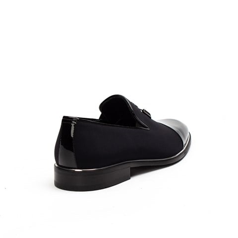 Erkek Siyah Saten Klasik Ayakkabı