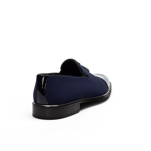 Erkek Lacivert Saten Klasik Ayakkabı