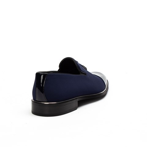 Erkek Lacivert Saten Klasik Ayakkabı