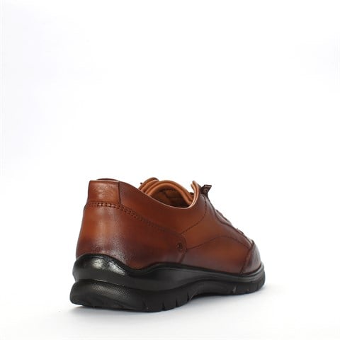 Kadın Taba Bağcıklı Deri Ayakkabı