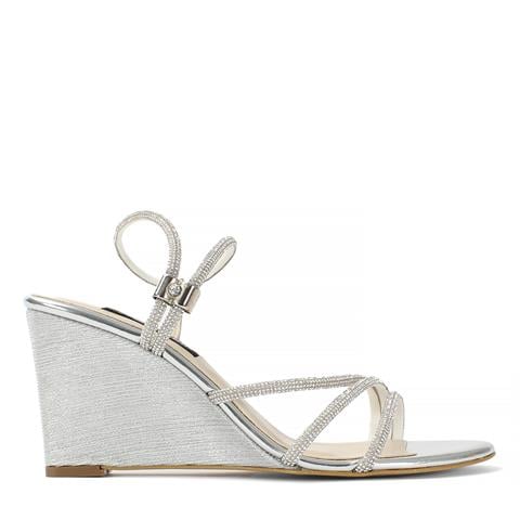 Kadın Lame Taşlı Dolgu Topuklu Abiye Ayakkabı