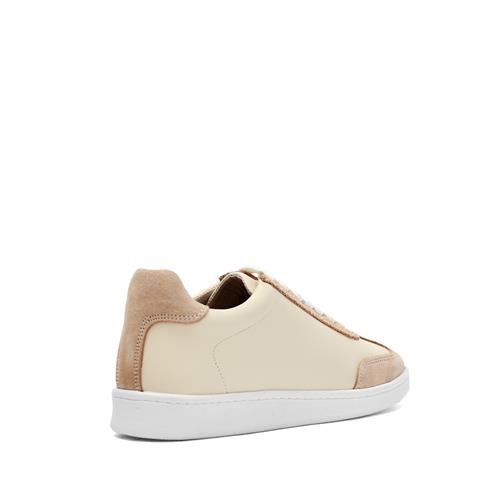 Kadın Bej Bağcıklı Süet Deri Ayakkabı