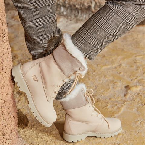 Caterpillar Kadın Bej Utah Fur Nubuk Deri Bot