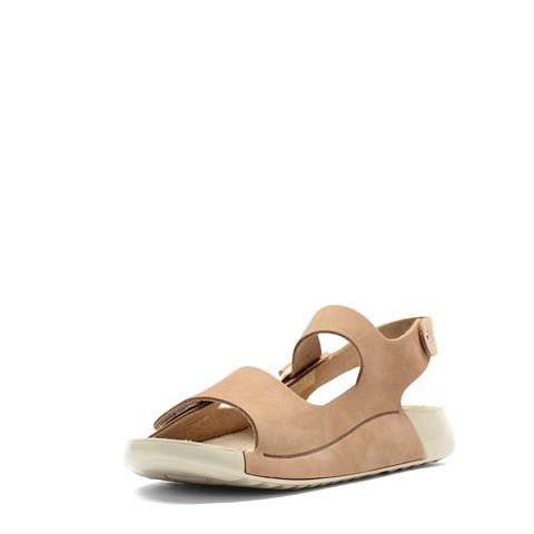 Kadın Bej Önü Cırt Cırtlı Nubuk Deri Sandalet