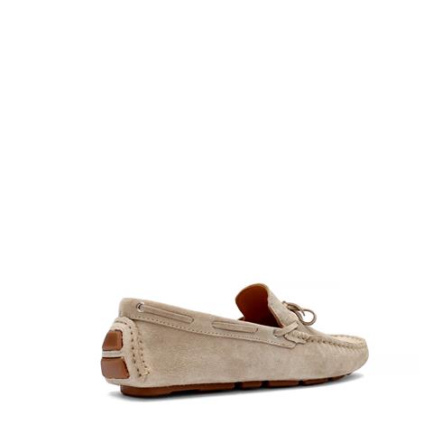 Erkek Bej Süet Deri Loafer