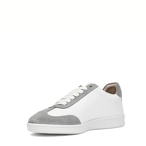 Kadın Beyaz Bağcıklı Süet Deri Ayakkabı