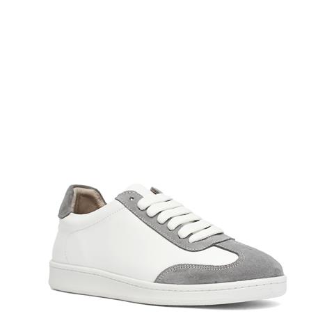 Kadın Beyaz Bağcıklı Süet Deri Ayakkabı