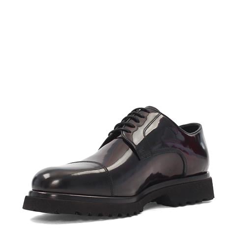 Erkek Bordo Bağcıklı Kalın Tabanlı Açma Deri Günlük Ayakkabı