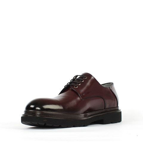 Erkek Bordo Bağcıklı Açma Deri Günlük Ayakkabı