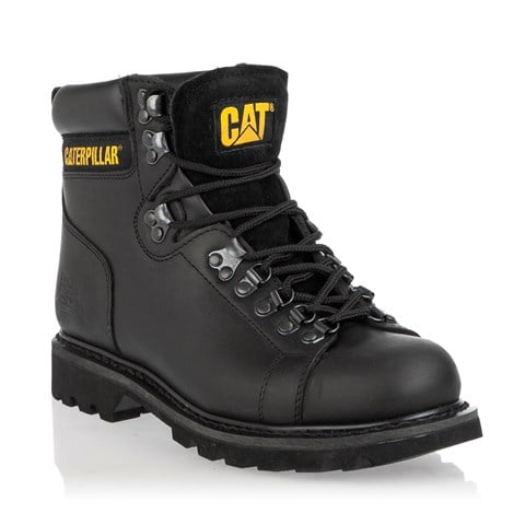 Caterpillar Alaska Erkek Siyah Deri Bot