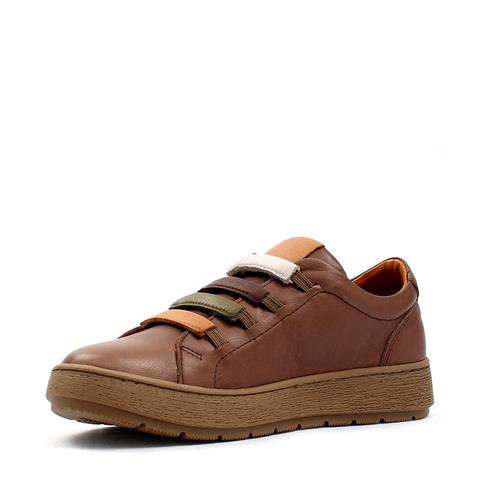 Kadın Ceviz Bağcıklı Kalın Tabanlı Deri Ayakkabı