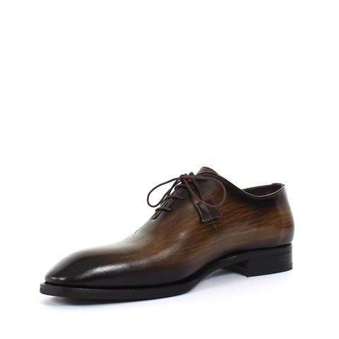 Erkek Yeşil Bağcıklı Deri Klasik Ayakkabı