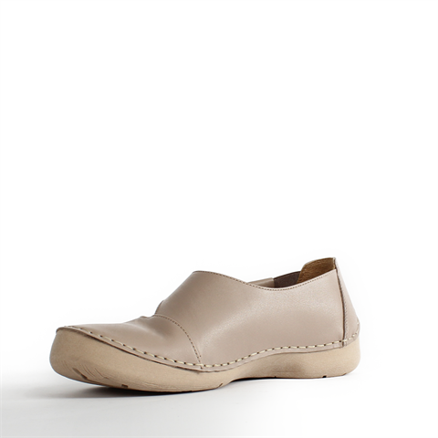 Kadın Vizon Bilekten Lastikli Deri Ayakkabı