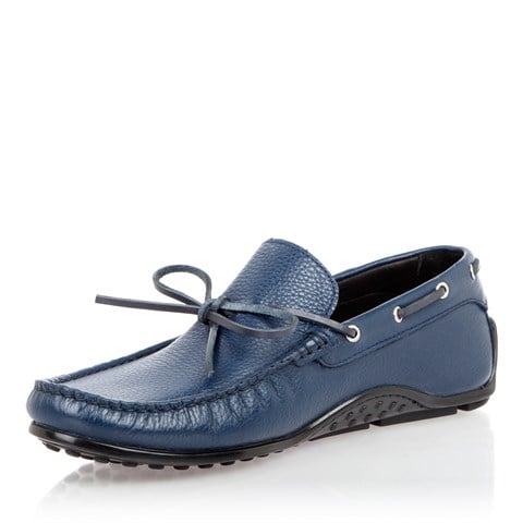 Erkek Lacivert Deri Loafer