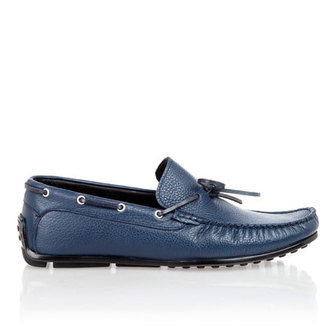 Erkek Lacivert Deri Loafer