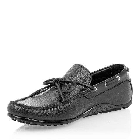 Erkek Siyah Deri Loafer