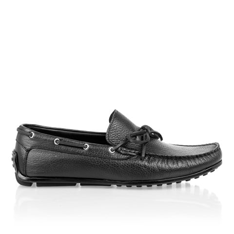 Erkek Siyah Deri Loafer