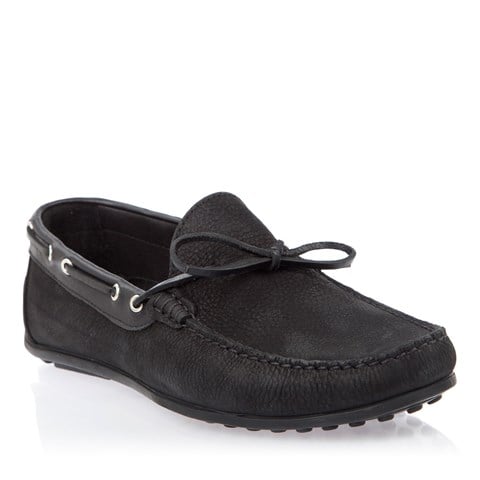 Erkek Siyah Nubuk Deri Loafer