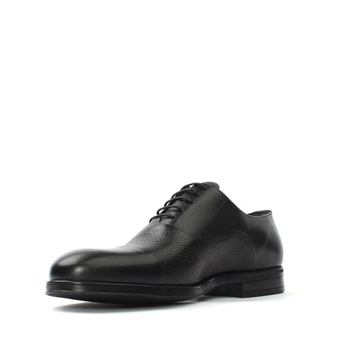 Erkek Siyah Bağcıklı Deri Klasik Ayakkabı