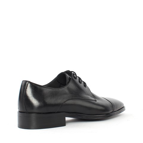 Erkek Siyah Bağcıklı Deri Klasik Ayakkabı