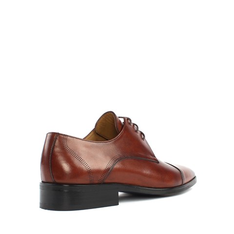 Erkek Taba Bağcıklı Deri Klasik Ayakkabı