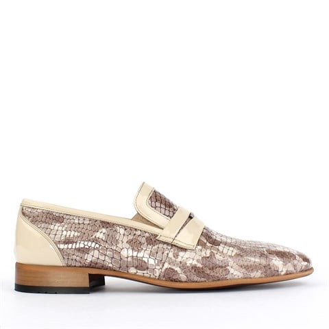 Erkek Vizon Kroko Rugan Deri Loafer