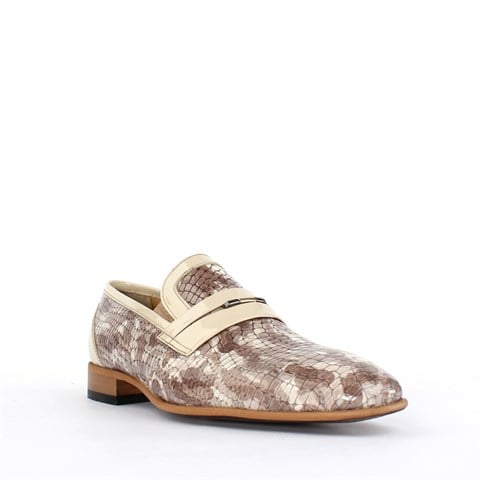 Erkek Vizon Kroko Rugan Deri Loafer