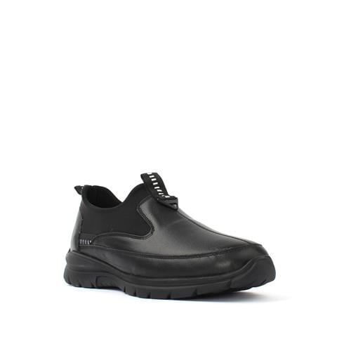 Kadın Siyah Tokalı Deri Ayakkabı