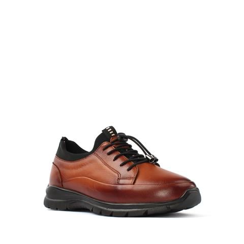 Kadın Taba Bağcıklı Deri Ayakkabı