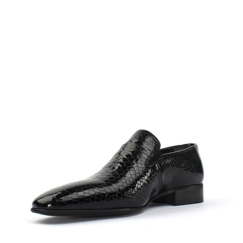 Erkek Siyah Kroko Rugan Deri Loafer
