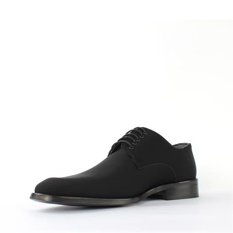 Erkek Siyah Bağcıklı Saten Klasik Ayakkabı