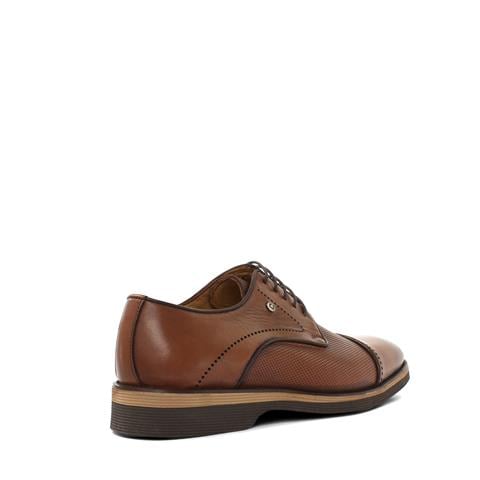 Erkek Taba Bağcıklı Deri Günlük Ayakkabı