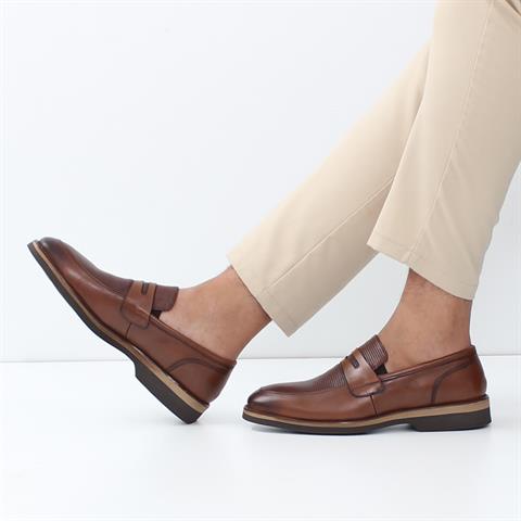 Erkek Taba Deri Loafer