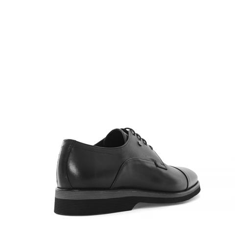 Erkek Siyah Bağcıklı Deri Klasik Ayakkabı