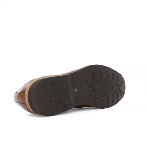 Erkek Taba Bağcıklı Deri Klasik Ayakkabı