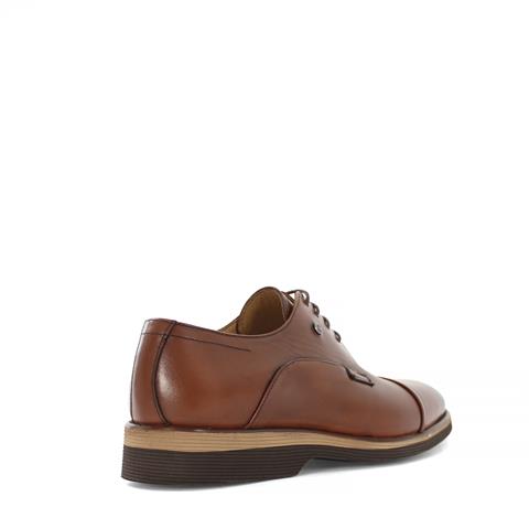 Erkek Taba Bağcıklı Deri Klasik Ayakkabı