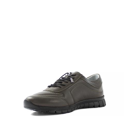 Kadın Haki Bağcıklı Dikiş Detaylı Deri Ayakkabı