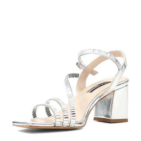 Kadın Lame Tokalı Kalın Topuklu Abiye Ayakkabı