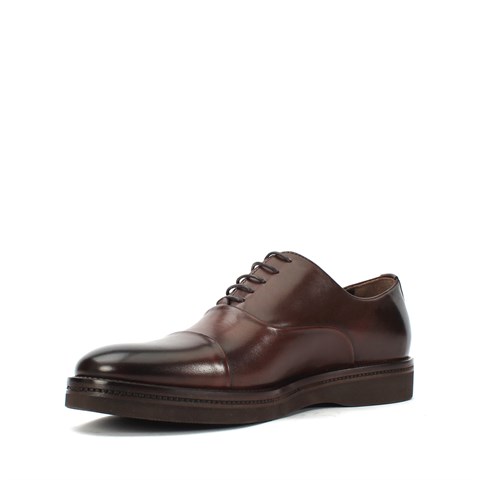 Erkek Kahverengi Bağcıklı Deri Klasik Ayakkabı