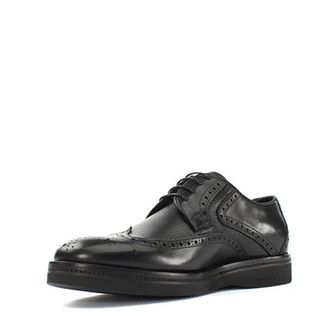 Erkek Siyah Bağcıklı Deri Günlük Ayakkabı