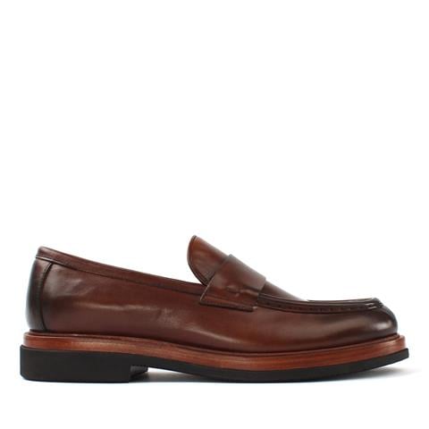 Erkek Kahverengi Deri Loafer